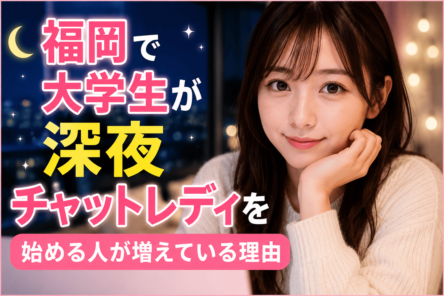 福岡で大学生が深夜チャットレディを始める人が増えている理由